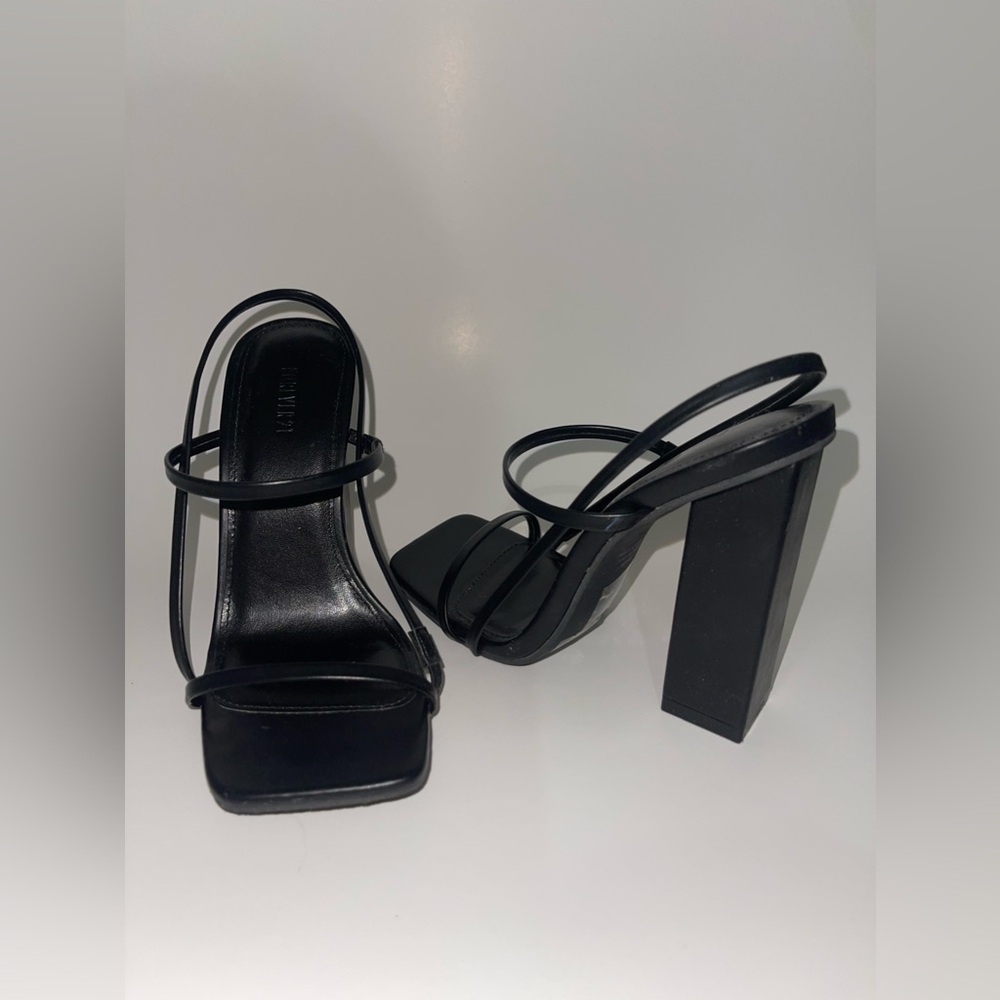 Open toe strap heels